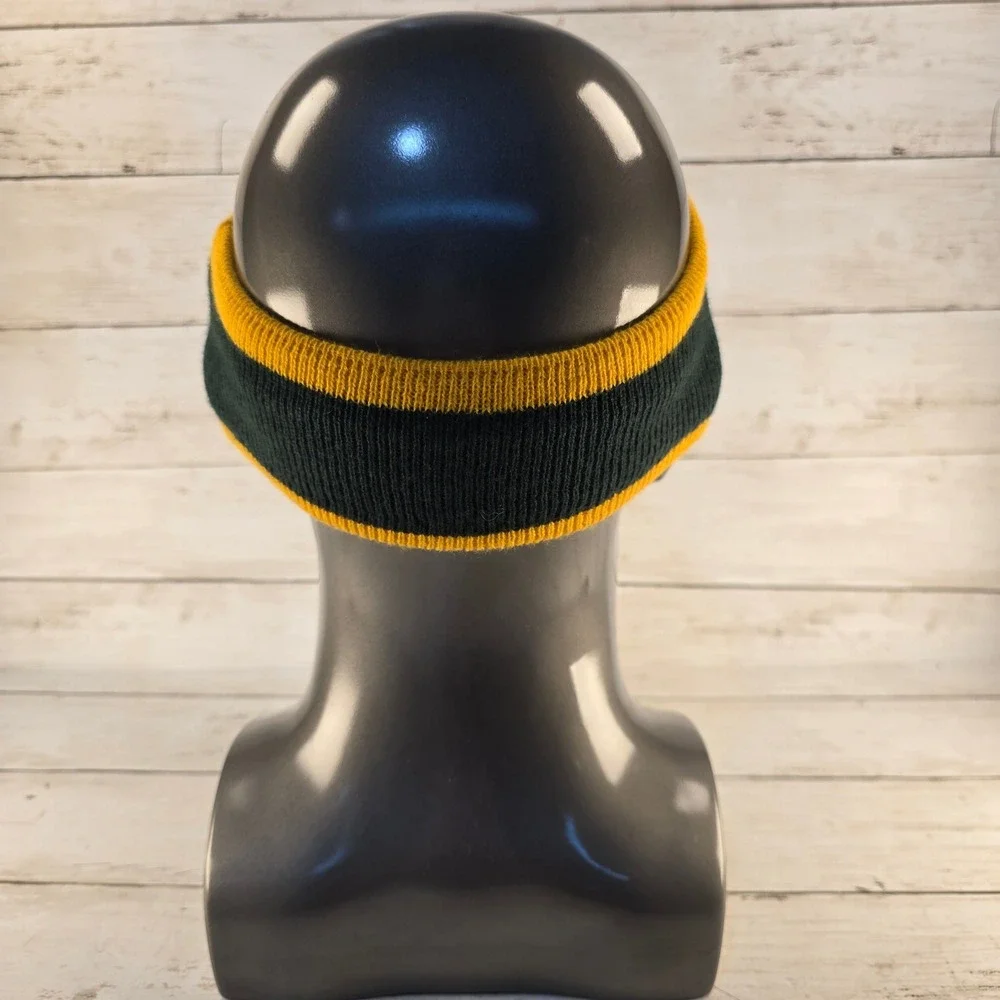 Green Bay Packers Knit Headband Ear Warmer Green Gold NFL Football Logo